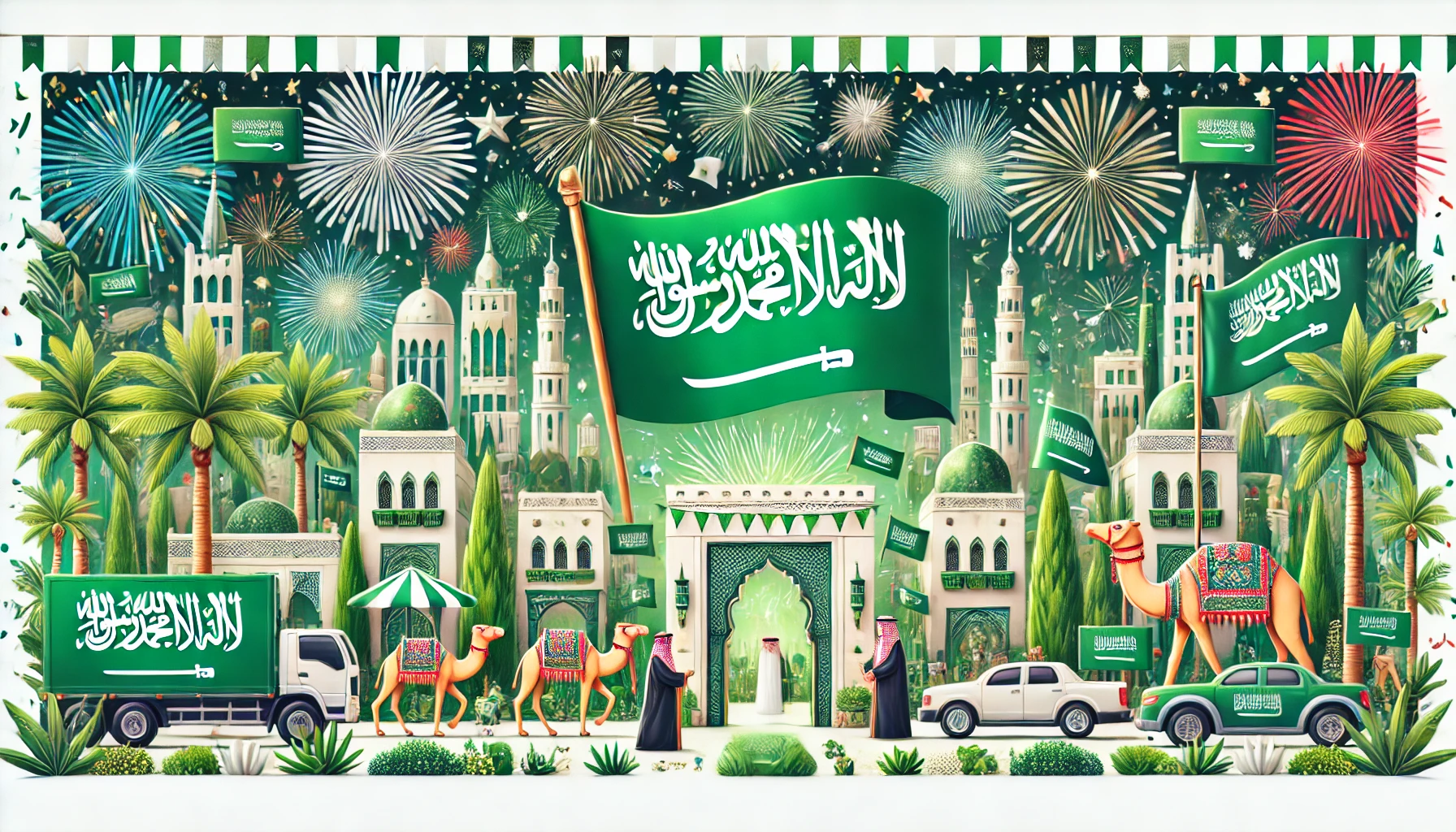 أجمل التهاني بمناسبة العيد الوطني السعودي