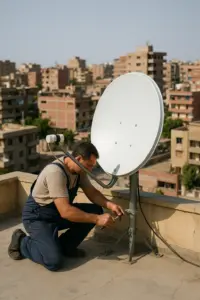 تركيب الدش والريسيفر الإسماعيلية