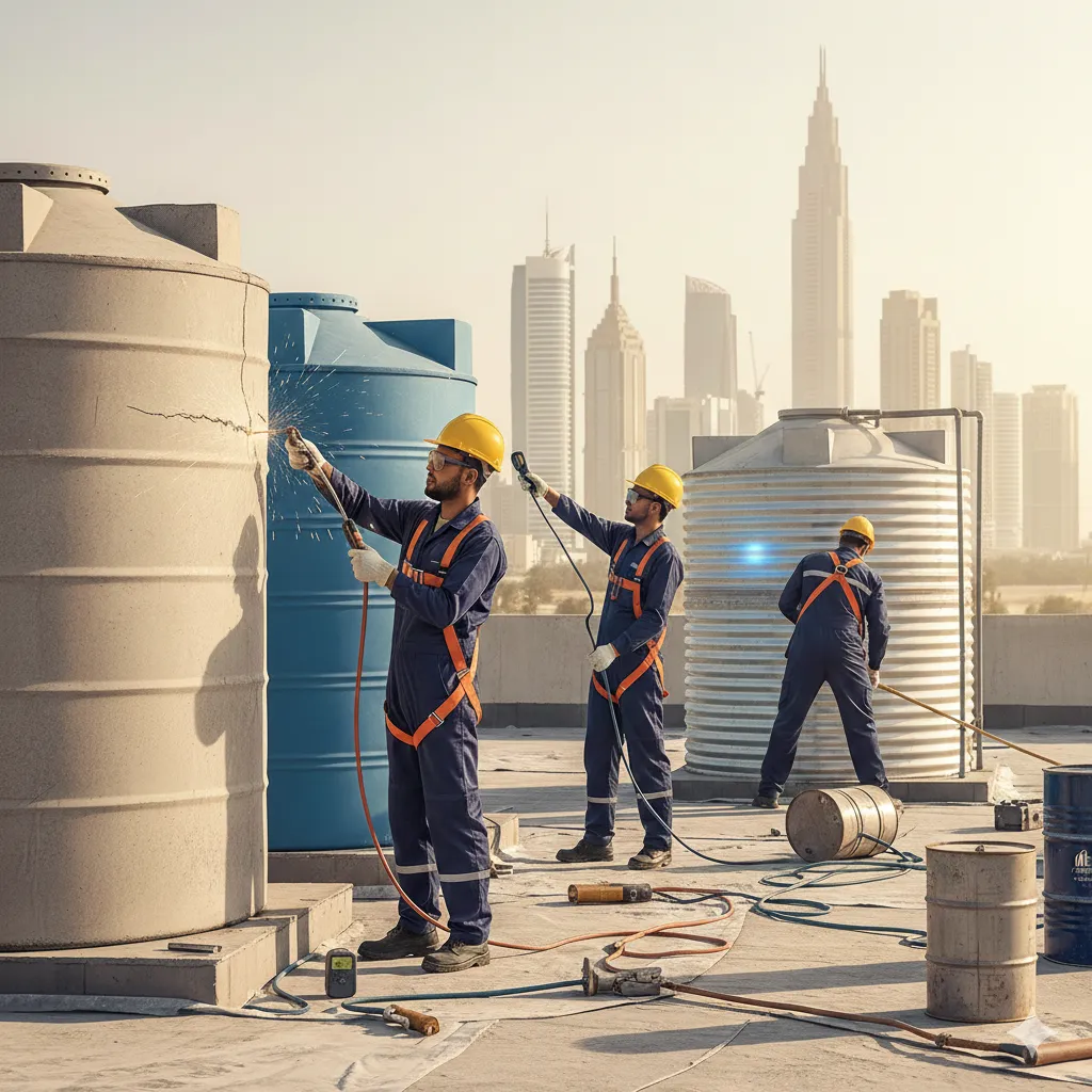 إصلاح وتسريب الخزانات بالرياض