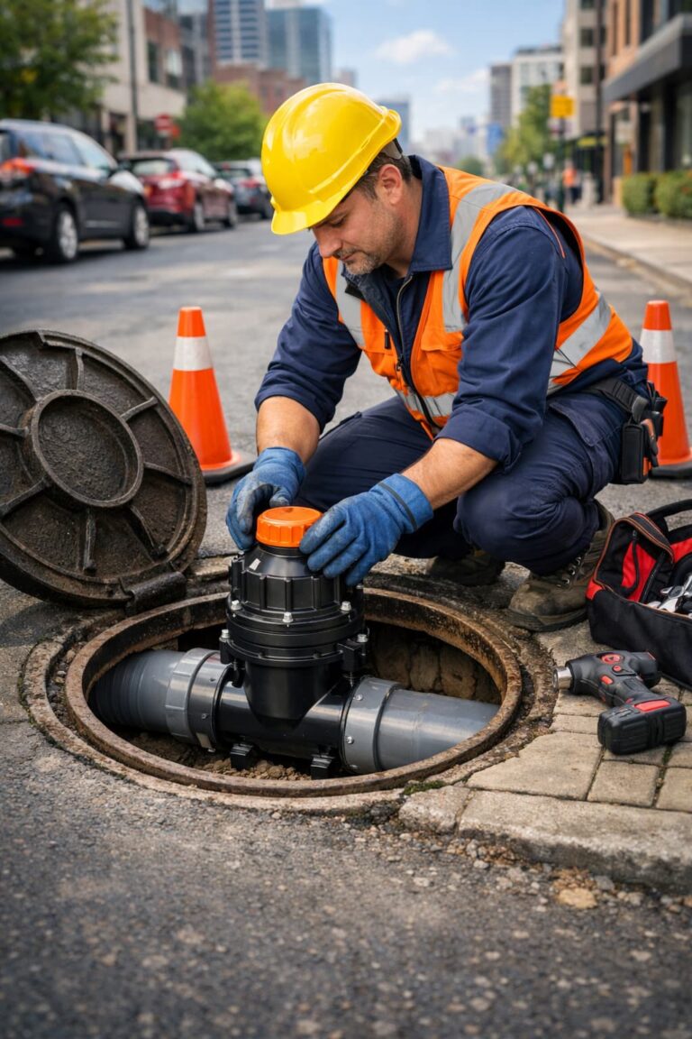 حلول تركيب رداد مجاري