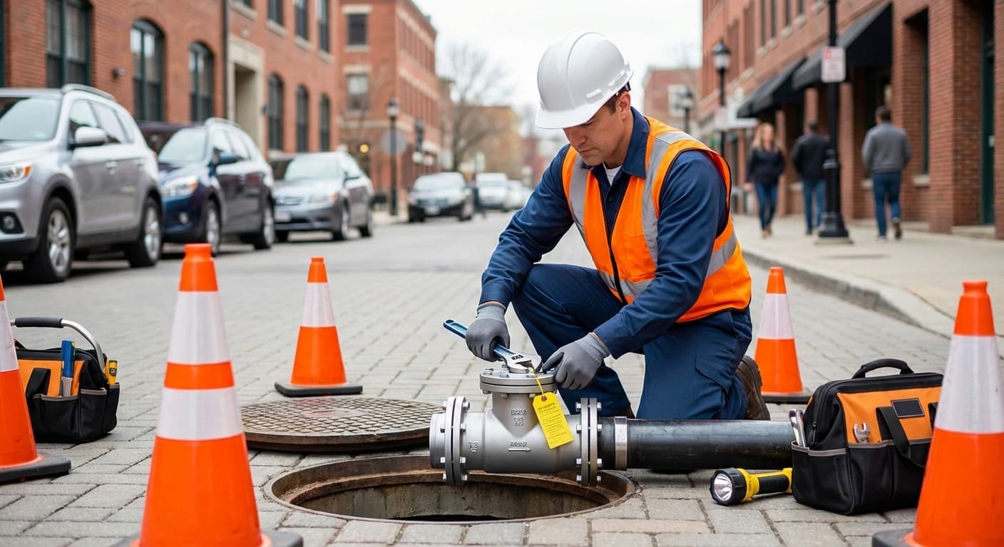 تركيب رداد المجاري