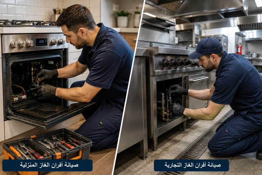 صيانة أفران الغاز المنزلية والتجارية